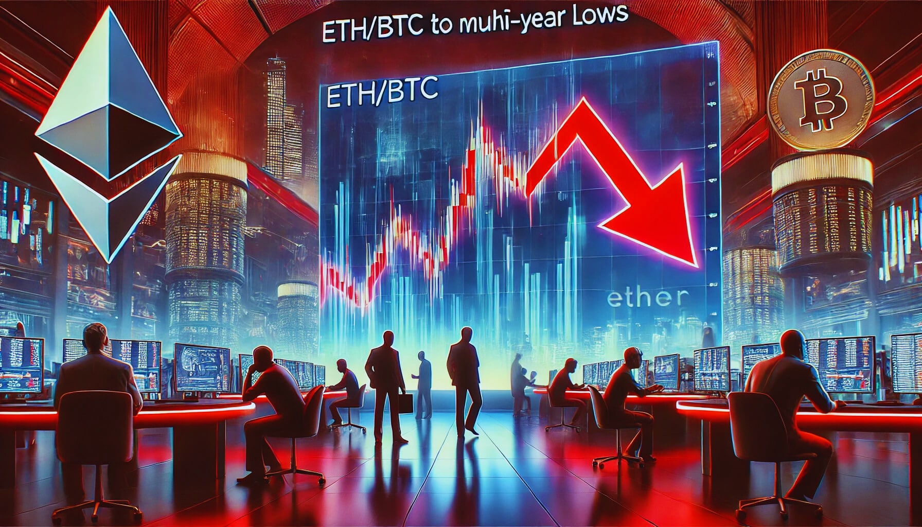 ETH/BTC Plunges ​to‌ Multi-Year Lows ⁤as Ether ‌Sell-Off Accelerates