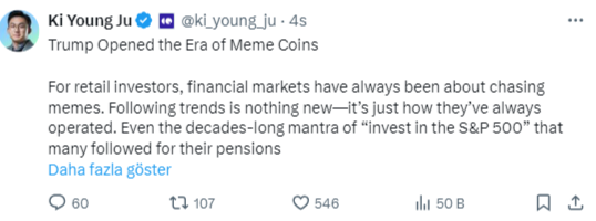 CryptoQuant CEO Predicts‍ Meme Coin Season Duration ⁤Amid Trump’s Leadership