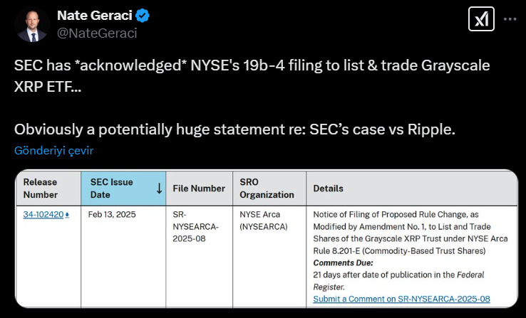 SEC Officially Reviews Grayscale’s XRP ETF Proposal