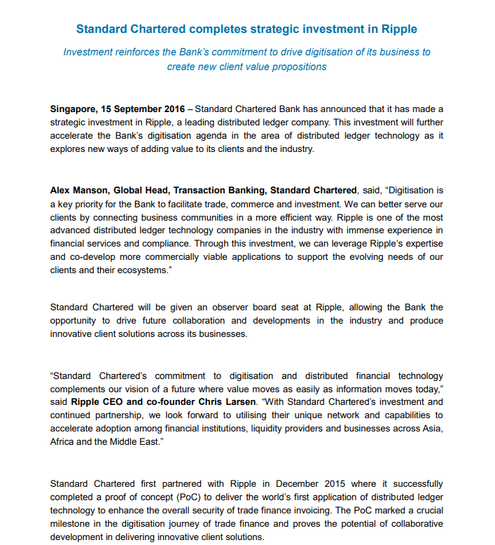 Standard Chartered and ⁢Ripple