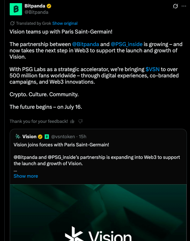 Bitpanda Web3 Token⁤ Launch