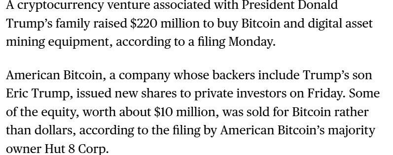BREAKING: Eric Trump-Backed Mining Firm Secures $220M Powering America’s ⁢BTC Ambitions = The Bit Journal